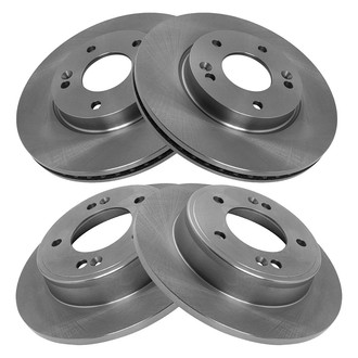 TRQ® - Plain Vented Front and Rear Disc Brake Rotors