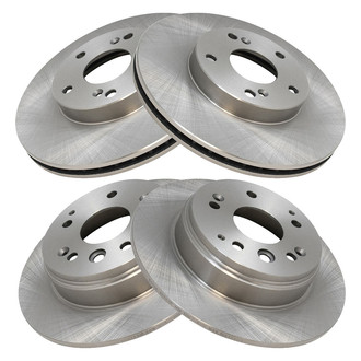 TRQ® - Plain Vented Front and Rear Disc Brake Rotors