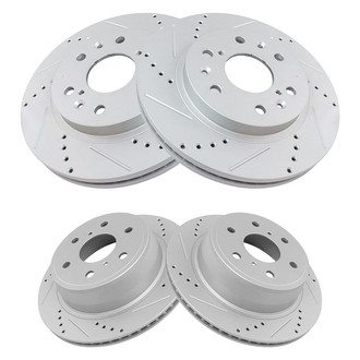 TRQ® - Performance Cross Drilled and Slotted Disc Brake Rotors