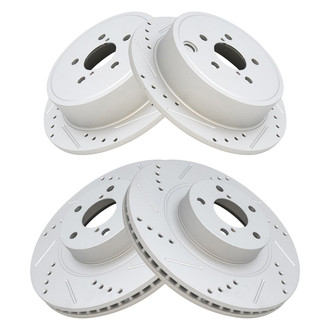 TRQ® - Performance Cross Drilled and Slotted Disc Brake Rotors