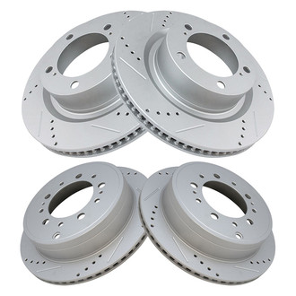 TRQ® - Performance Cross Drilled and Slotted Disc Brake Rotors