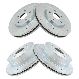 TRQ® - Performance Cross Drilled and Slotted Disc Brake Rotors