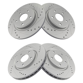 TRQ® - Performance Cross Drilled and Slotted Disc Brake Rotors