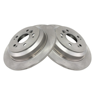 TRQ® - Plain Solid Rear Disc Brake Rotors