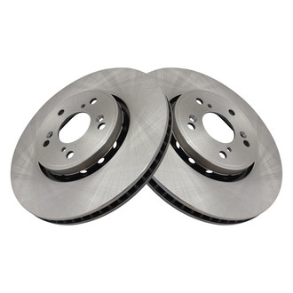 TRQ® - Plain Vented Front Disc Brake Rotors
