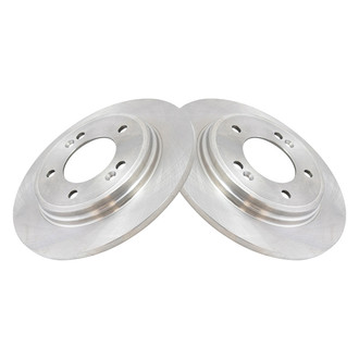 TRQ® - Plain Solid Rear Disc Brake Rotors