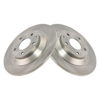 TRQ® - Plain Solid Rear Disc Brake Rotors