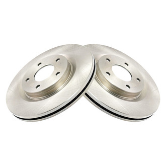 TRQ® - Plain Vented Front Disc Brake Rotors