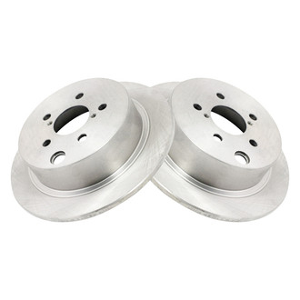 TRQ® - Plain Solid Rear Disc Brake Rotors
