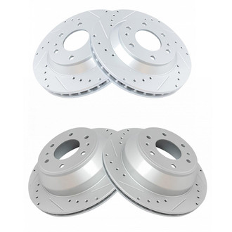 TRQ® - Performance Cross Drilled and Slotted Disc Brake Rotors
