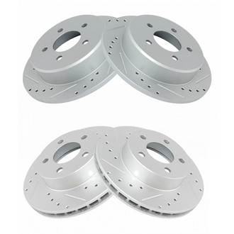 TRQ® - Performance Cross Drilled and Slotted Disc Brake Rotors