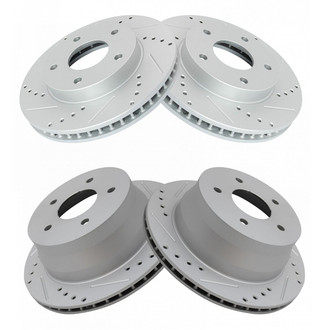 TRQ® - Performance Cross Drilled and Slotted Disc Brake Rotors