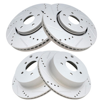 TRQ® - Performance Cross Drilled and Slotted Disc Brake Rotors