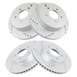TRQ® - Performance Cross Drilled and Slotted Disc Brake Rotors