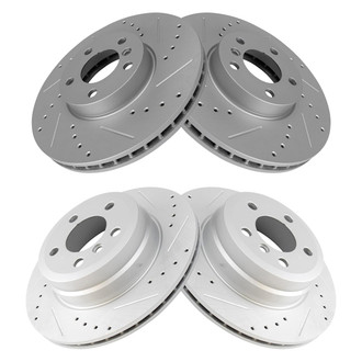 TRQ® - Performance Cross Drilled and Slotted Disc Brake Rotors