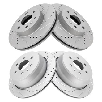 TRQ® - Performance Cross Drilled and Slotted Disc Brake Rotors