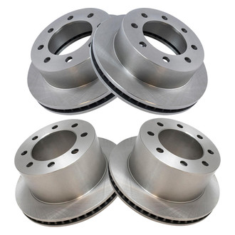 TRQ® - Plain Front and Rear Disc Brake Rotors