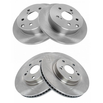 TRQ® - Plain Vented Front and Rear Disc Brake Rotors