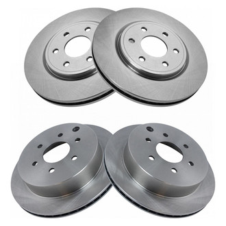 TRQ® - Plain Vented Front and Rear Disc Brake Rotors