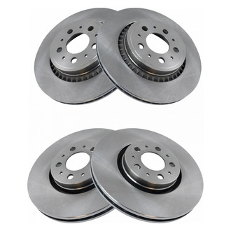 TRQ® - Plain Vented Front and Rear Disc Brake Rotors