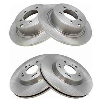 TRQ® - Plain Vented Front and Rear Disc Brake Rotors