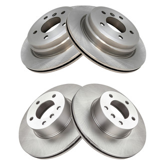 TRQ® - Plain Vented Front and Rear Disc Brake Rotors