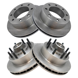 TRQ® - Plain Front and Rear Disc Brake Rotors