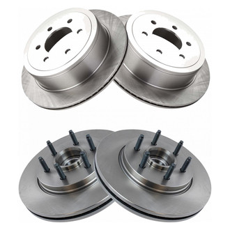 TRQ® - Plain Vented Front and Rear Disc Brake Rotors