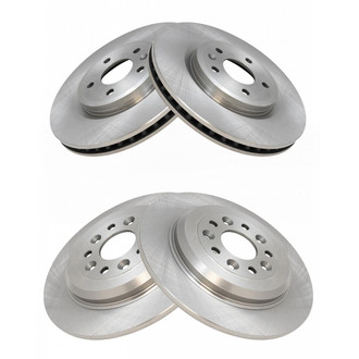 TRQ® - Plain Vented Front and Rear Disc Brake Rotors