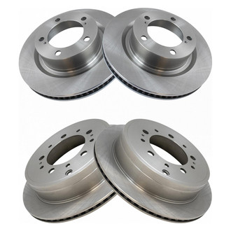 TRQ® - Plain Vented Front and Rear Disc Brake Rotors