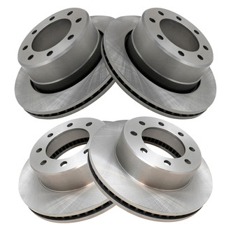 TRQ® - Plain Front and Rear Disc Brake Rotors