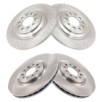 TRQ® - Plain Front and Rear Disc Brake Rotors