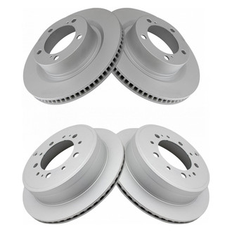 TRQ® - Plain Front and Rear Disc Brake Rotors