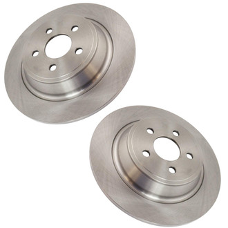 TRQ® - Plain Solid Rear Disc Brake Rotors
