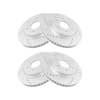 TRQ® - Performance Cross Drilled and Slotted Disc Brake Rotors