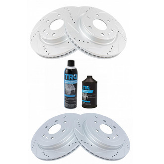 TRQ® - Performance Cross Drilled and Slotted Disc Brake Rotors