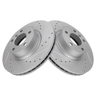 TRQ® - Performance Cross Drilled and Slotted Disc Brake Rotors
