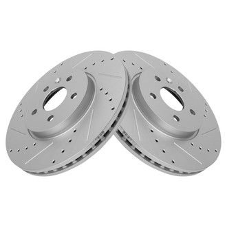 TRQ® - Performance Cross Drilled and Slotted Disc Brake Rotors