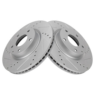 TRQ® - Performance Cross Drilled and Slotted Disc Brake Rotors