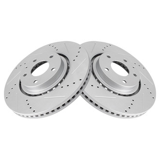 TRQ® - Performance Cross Drilled and Slotted Disc Brake Rotors