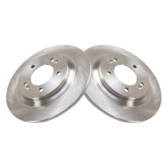 TRQ® - Plain Solid Rear Disc Brake Rotors