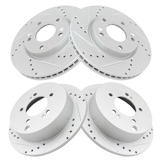 TRQ® - Performance Cross Drilled and Slotted Disc Brake Rotors