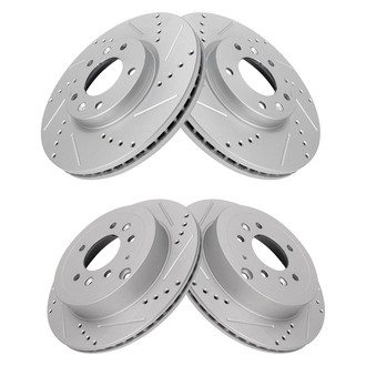 TRQ® - Performance Cross Drilled and Slotted Disc Brake Rotors