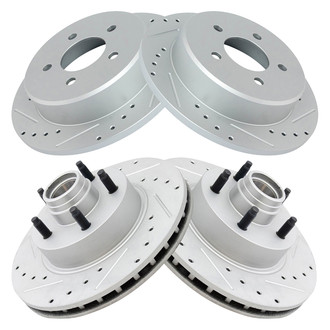 TRQ® - Performance Cross Drilled and Slotted Disc Brake Rotors