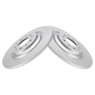 TRQ® - Plain Solid Rear Disc Brake Rotors