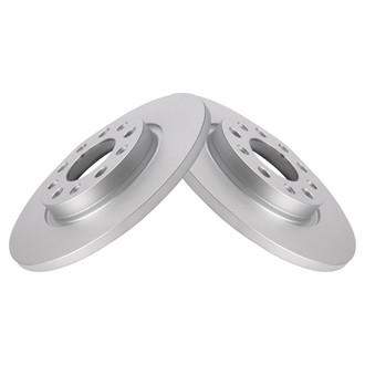 TRQ® - Plain Solid Rear Disc Brake Rotors
