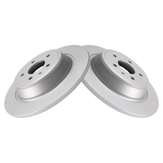 TRQ® - Plain Rear Disc Brake Rotors