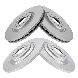 TRQ® - Plain Front and Rear Disc Brake Rotors