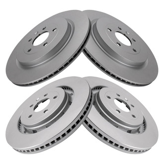 TRQ® - Plain Front and Rear Disc Brake Rotors