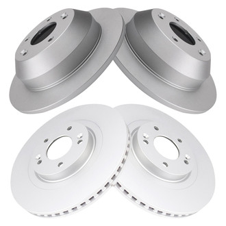 TRQ® - Plain Front and Rear Disc Brake Rotors